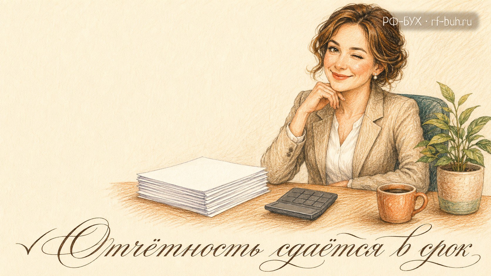 Рабочее место бухгалтера: ноутбук, документы и калькулятор